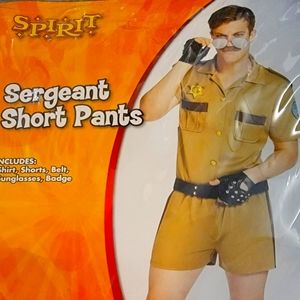 Man halloween costume. Sergeant shirt pants. Includes : shirt and shorts